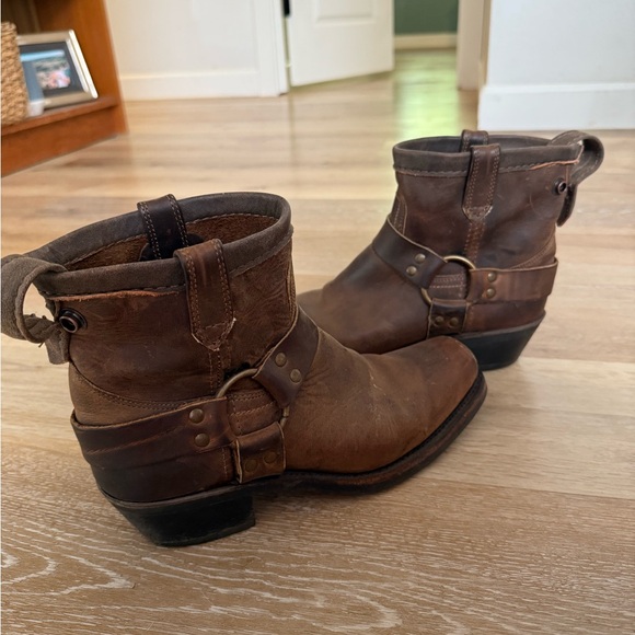 Frye Brown Leather Ankle Boots - Picture 1 of 6